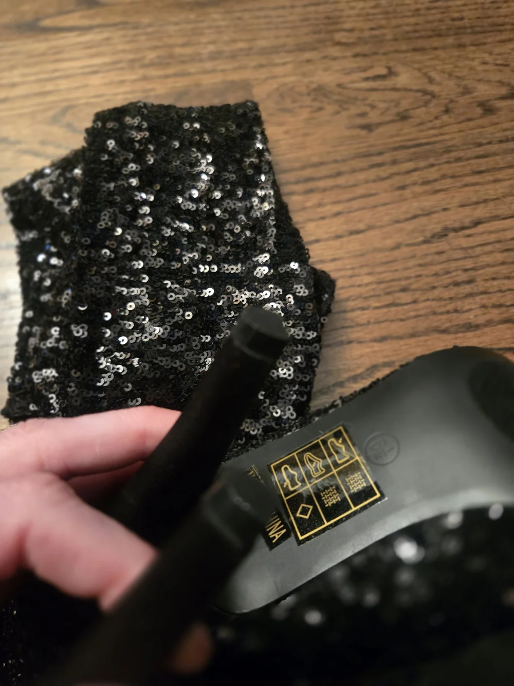 Lauren Lorraine OTK Nikitta Sequin Stretch Boots